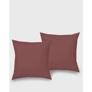 Almofada Quadrada Lisa 40x40cm Microfibra Acetinada Marrom Escuro