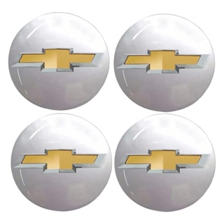 Jogo Emblema Calota Cromado Dourado 48mm Chevrolet