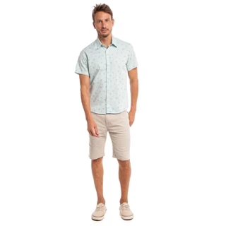 Camisa Masculina Manga Curta Polo Wear Azul Claro