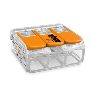 Conector de emenda 3 Pólos - Flowpack 221-413 com 4 Wago