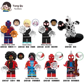 Homem-aranha Através do Universo Bloco de Construção Doll Spiderman Bloco de Construção Doll Spiderman Coleção de Brinquedos Ornamentos mini Modelo Brinquedos Infantis