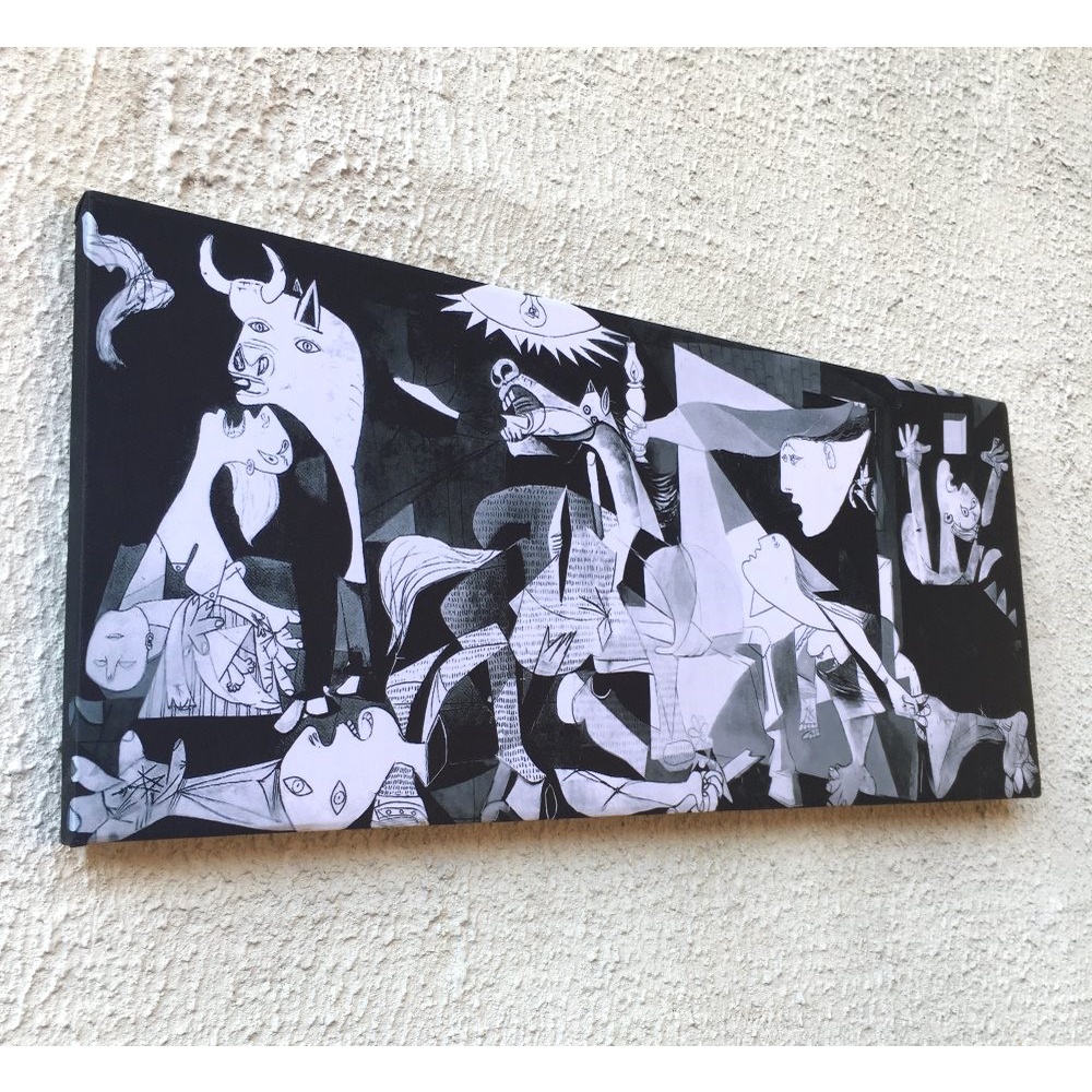 Tableau Guernica De Picasso Sur Toile 70x50 Cm - Reproduction D'Art Moderne - Impression Italienne Qualité