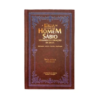 Bíblia do Homem Sábio Segundo o Coração de Deus | RC | Harpa Avivada | Letra Gigante | Clássico Bordô