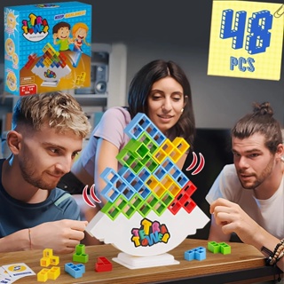 Tetra jogo de torre empilhamento blocos pilha blocos de construção  equilíbrio quebra-cabeça placa montagem tijolos brinquedos educativos para  crianças adultos