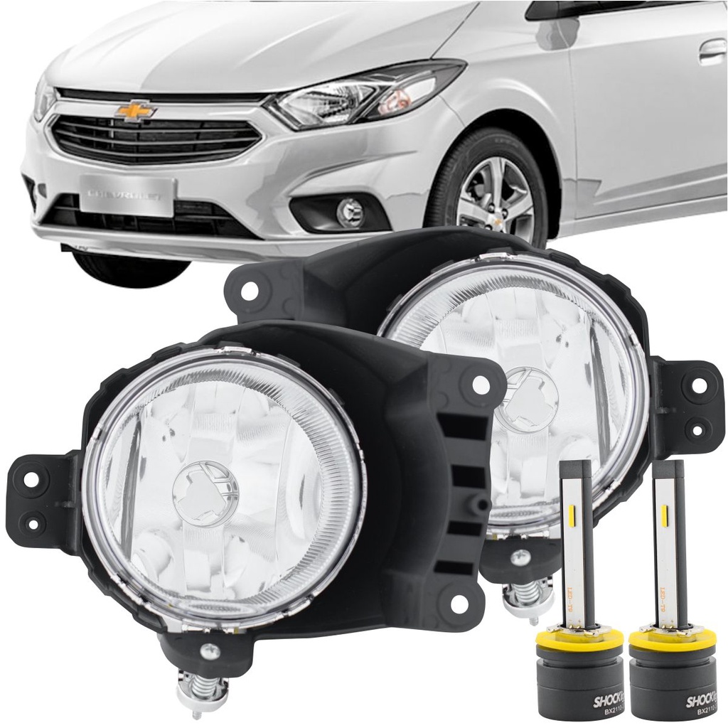 Kit Farol Milha Auxiliar Agile Onix Prisma 2012 2013 2014 2015 + LED ...