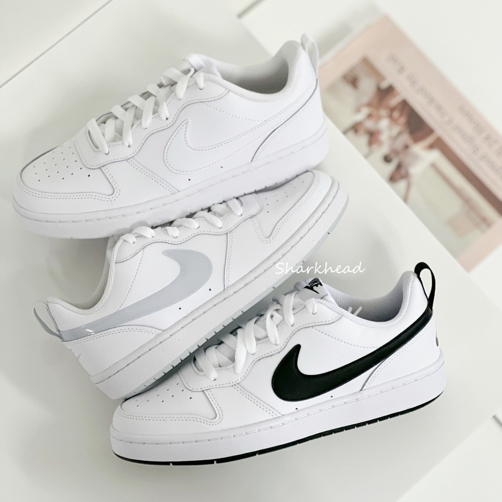 [Estoque Pronto Nike Court Borough White Shoes Todos os sapatos White Small Dunk BQ5448-100 104