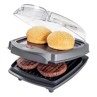 Grill Elétrico Burguer Oster OGRL500 2 em 1 com Estufa 1200w 110v