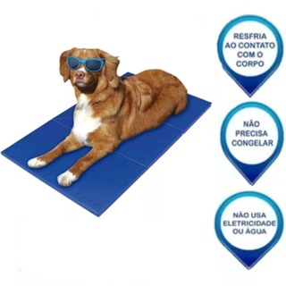 Tapete Refrescante Gelado Reforçado Cães Gatos Médio 70cm X 100cm