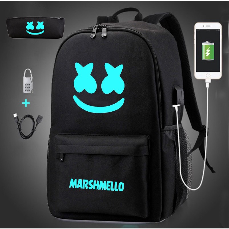 Ninja Naruto Shippuden Fire LED USB Carregamento Saco Mochila Lápis ...