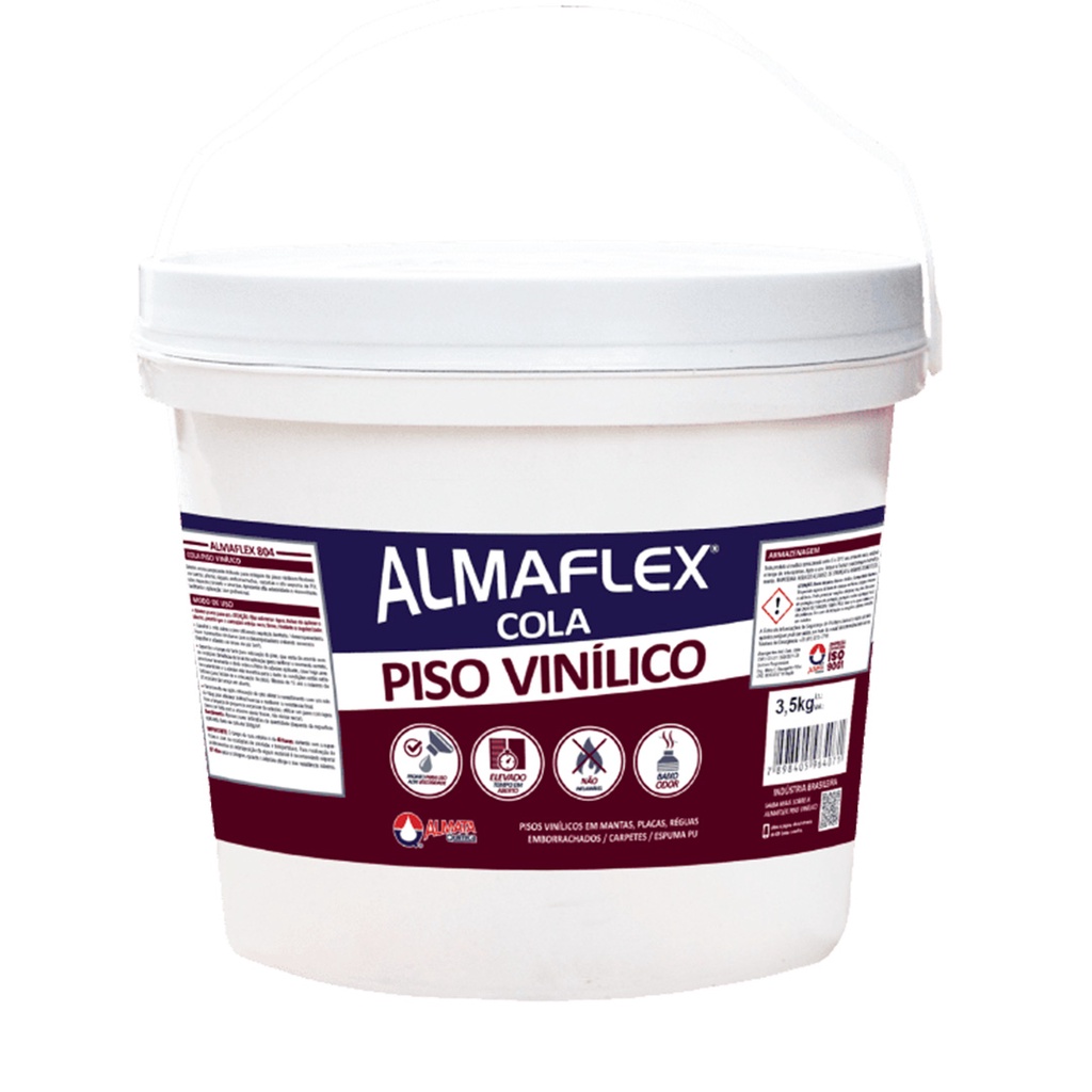 Cola Adesiva Acrílica PVA para Pisos Vinilicos Almaflex 3,5KG