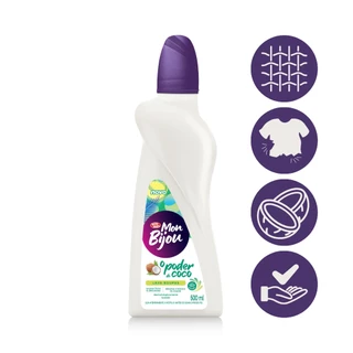 Lava Roupas Liquido Coco Delicadas Mon Bijou 500Ml Bombril