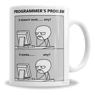 Caneca Porcelana Personalizada Meme Chistes De Programadores - En Caja