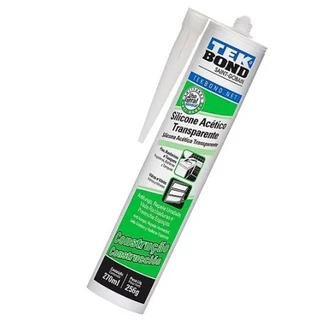 Silicone Acético TekBond Transparente Vedação Construção 270ml/256g