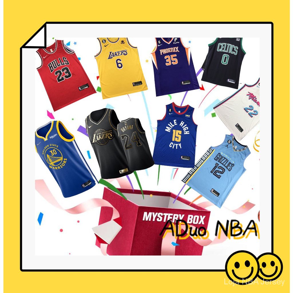（Versão bordada）Camisa NBA Blind Box aleatório 1-2 peças regata De Basquete