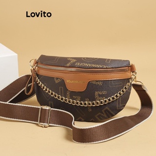Lovito Zíper De Corrente Geométrica Elegante Sensação Requintada De Bolsa De Luxo Para Mulheres LCS04160