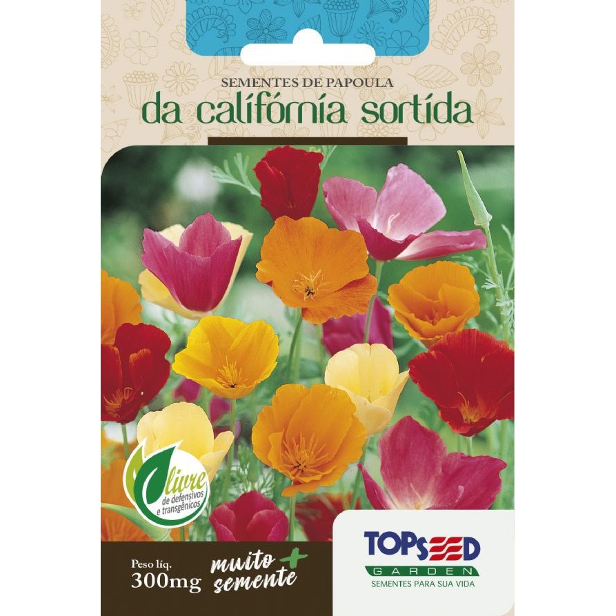 Sementes de Papoula da Califórnia Sortida 300mg - Topseed Linha ...