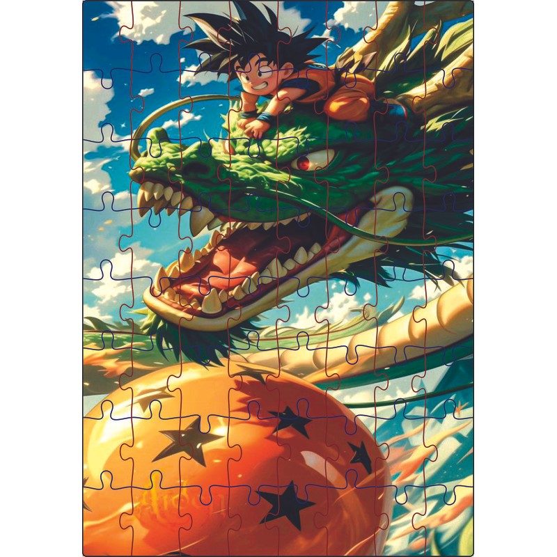 Quebra-Cabeça Infantil Dragon Ball 64 Pçs MDF 18x26 | Shopee Brasil
