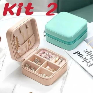 Kit 2 Bolsa de Viagem Portátil Organizador de Caixa de Joias  marisa em Oferta na Shopee