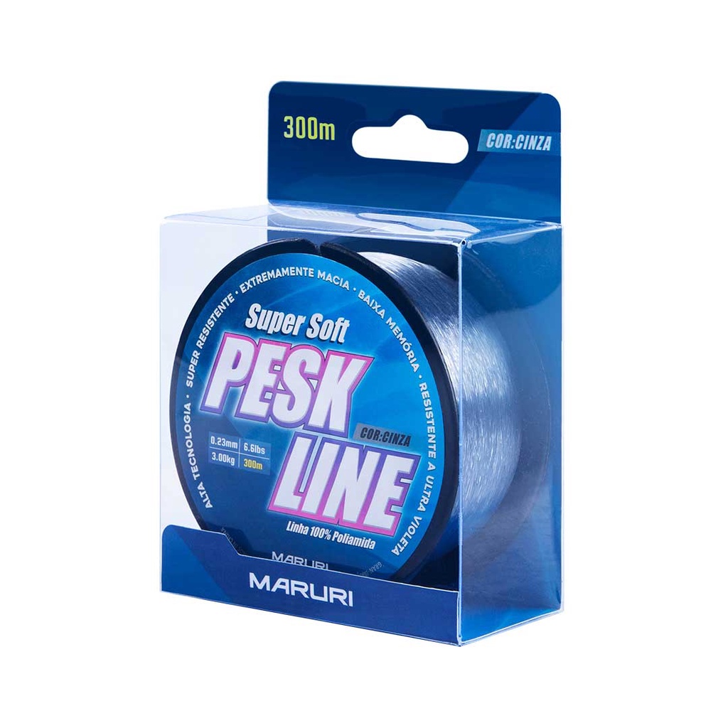 Linha Pesk Line Maruri Cinza Transparente Carretel Grande | Shopee Brasil