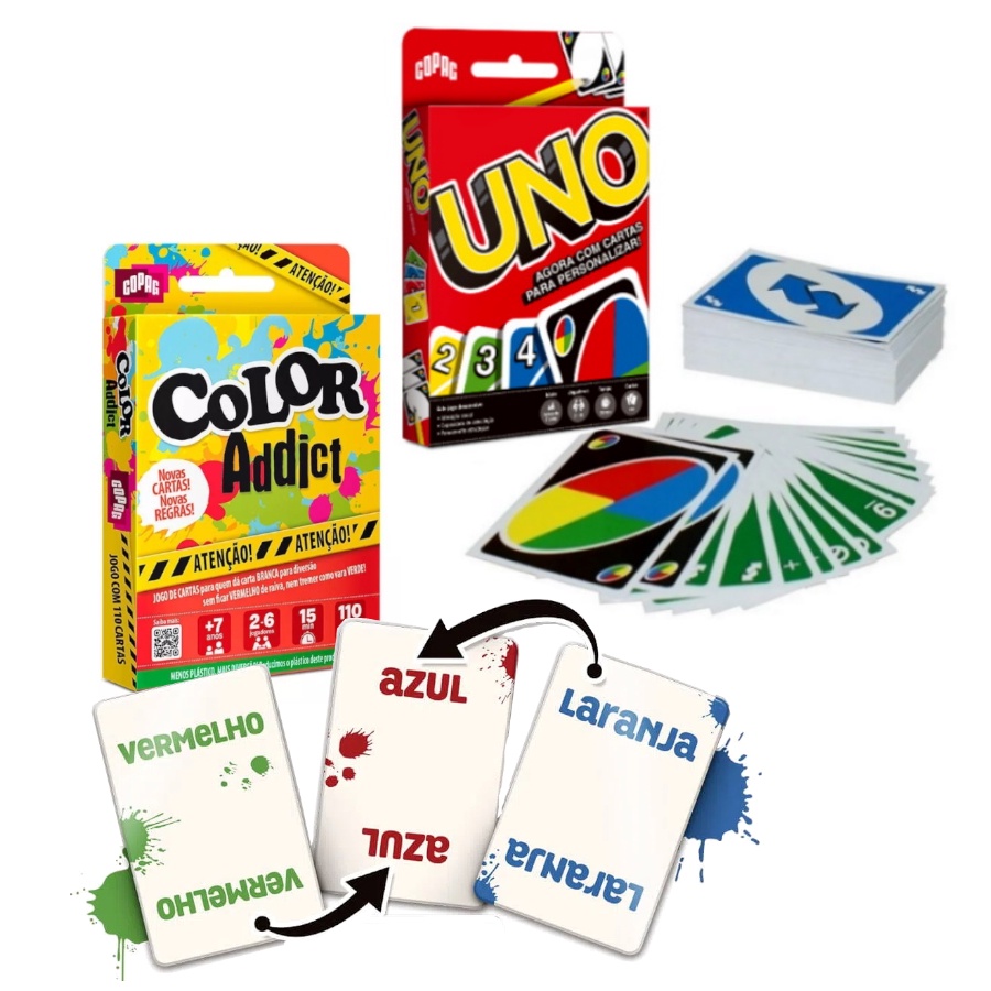 Kit Jogo de cartas Uno Copag - 98190 - 12 baralhos