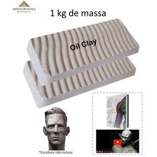 Massa Oil Clay Para Escultura E Modelagem 1kg