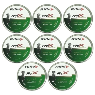 8x Chumbinho/Espingarda 5.5 Rifle 250un Premium RTX 18.13gr