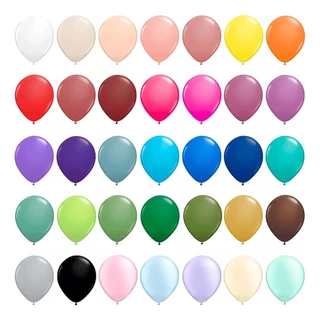 Balão Bexiga Latex Cor Liso 7 Polegadas 50 Unidades