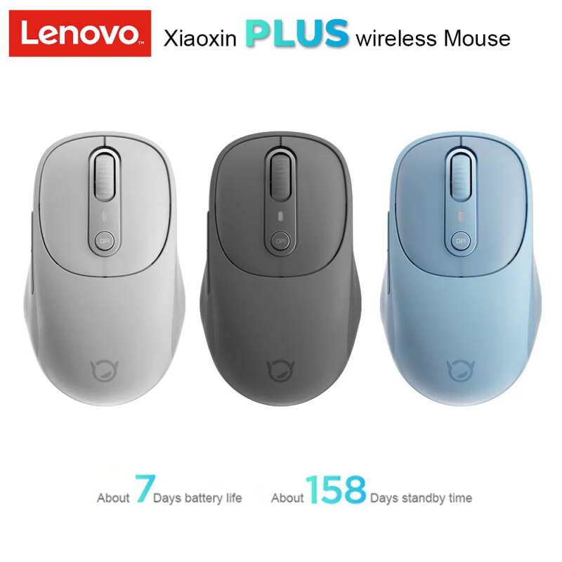Rato Lenovo Xiaoxin PLUS Bluetooth Mouse Portátil Silencioso Sem Fio 3. ...
