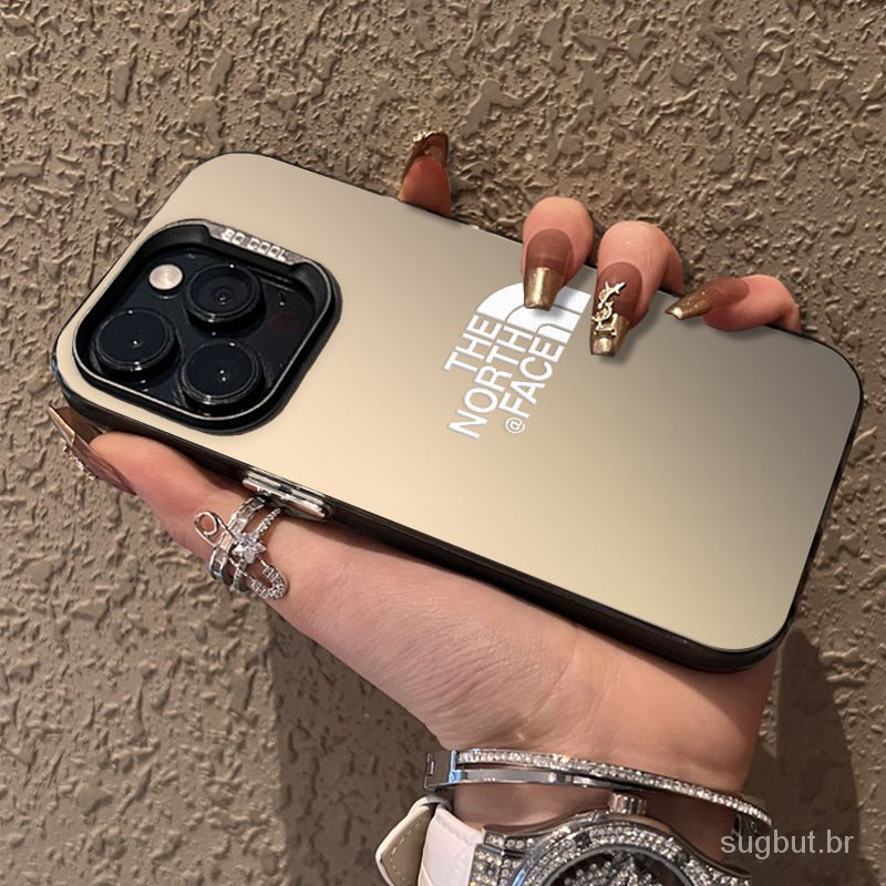 Capa dura fosca de prata da Apple North para iPhone 15promax 15pro 15 14promax 14 13 12 11 promax 13promax 11 promax 11 promax xr xsmax 7 8plus capa protetora anti-queda