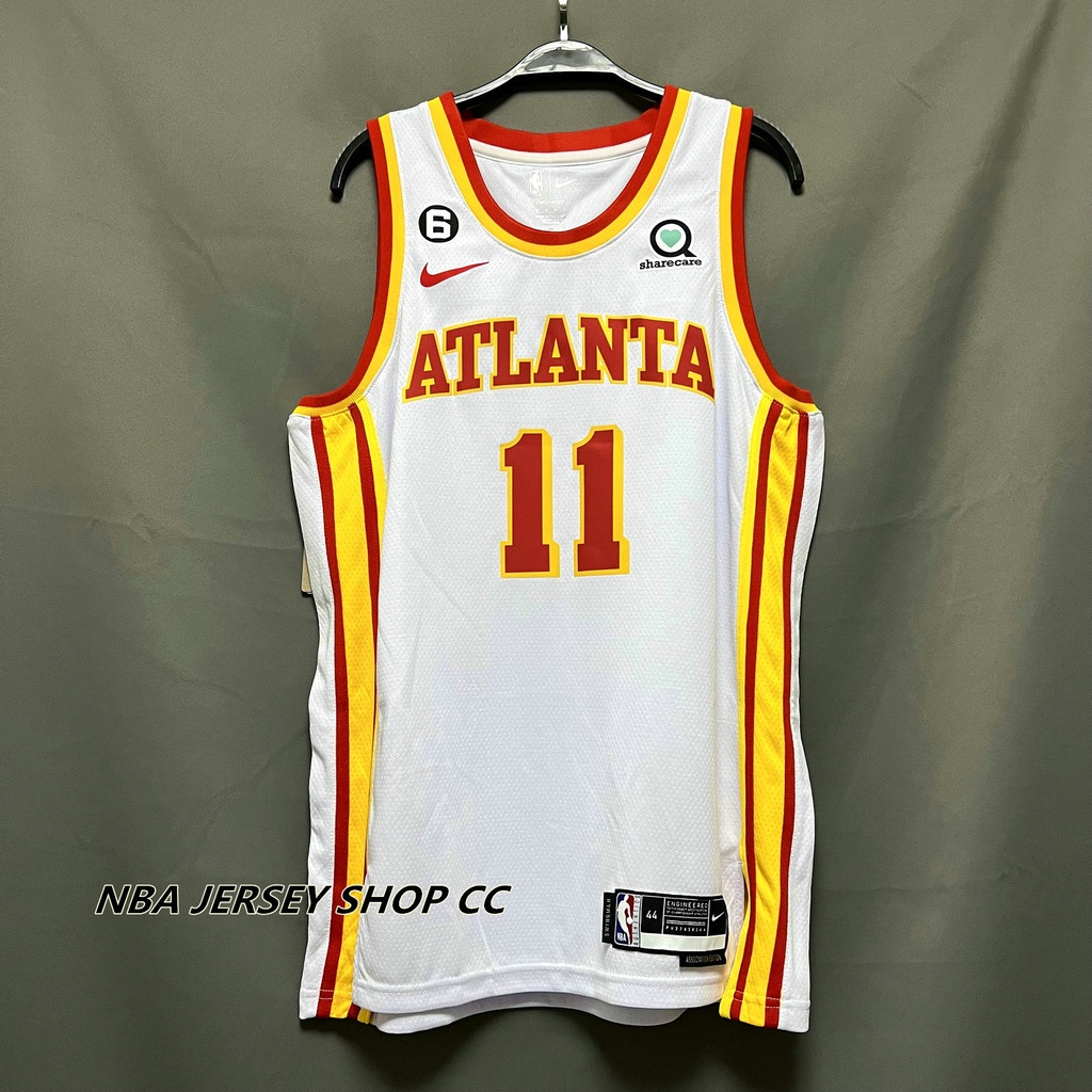 Novo Gaviões Originais Masculinos Da NBA Atlanta Hawks # 11 Trae Young White Jersey 2022-23 Edição Associação Swingman Heat-pressed