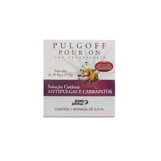Pulgolff Antipulgas e Carrapatos Pour On para Cães de 30kg a 45kg Mundo Animal 3,0ml