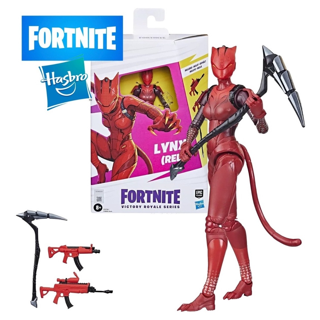 Figura Fortnite Lynx Red Victory Royale Fortinite F5710 Brinquedo Original Hasbro Licenciado
