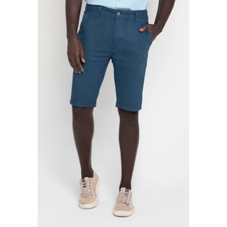 Bermuda Masculina Sarja Slim Senna Polo Wear Azul Escuro