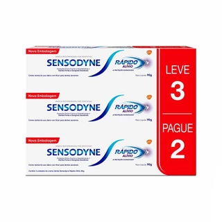 Creme Dental Sensodyne Rápido Alívio 3Un De 90g