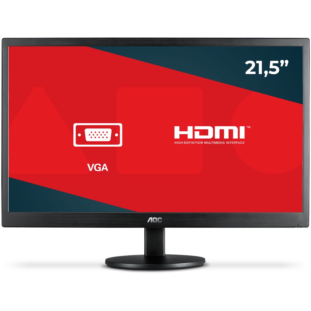 Monitor AOC LED 21,5 Polegadas HDMI VGA VESA E2270SWHEN | Shopee Brasil