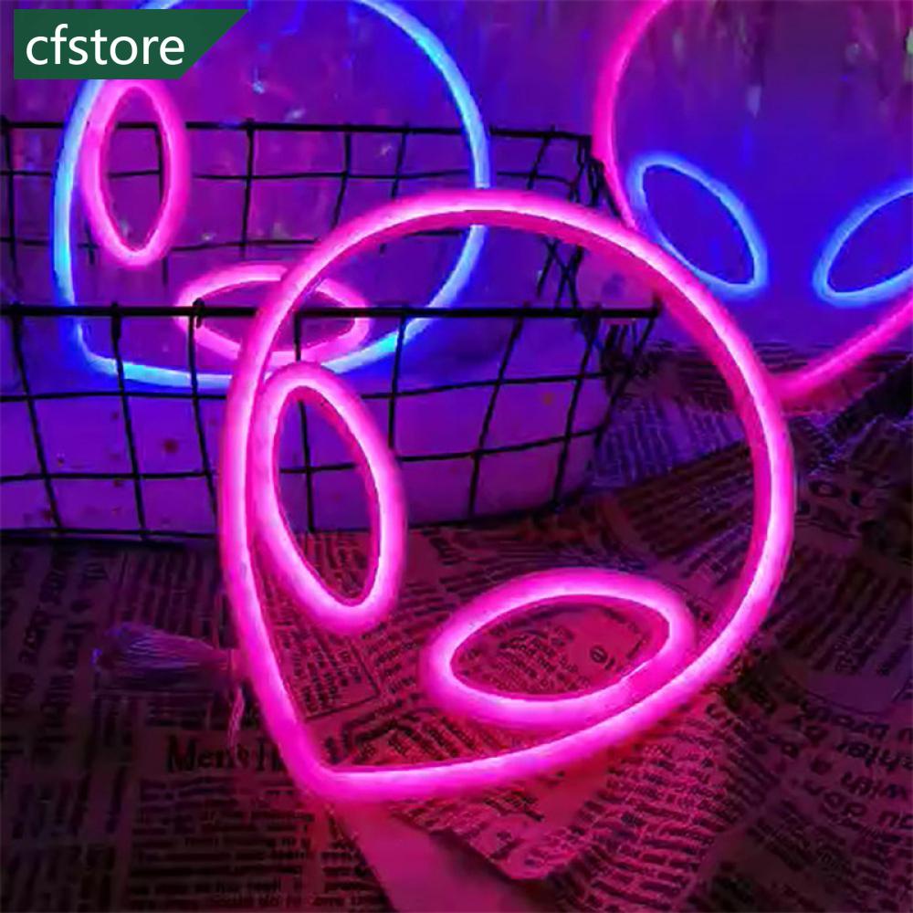 CFSTORE Neon Iluminação De Sinalização Luminosa LED Alienígenas ET Parede De Néon Pendurado Lâmpada Para Bar Festa De Natal Decoração F9P5