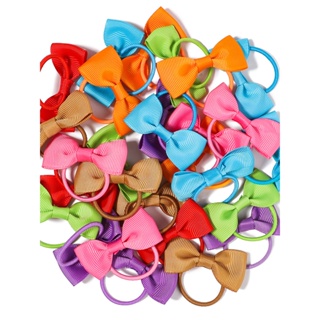 10Pcs/lot Hair Bows Ties Elásticos Para Faixas De Cabelo Acessórios Bebês Meninas Venda Por Atacado