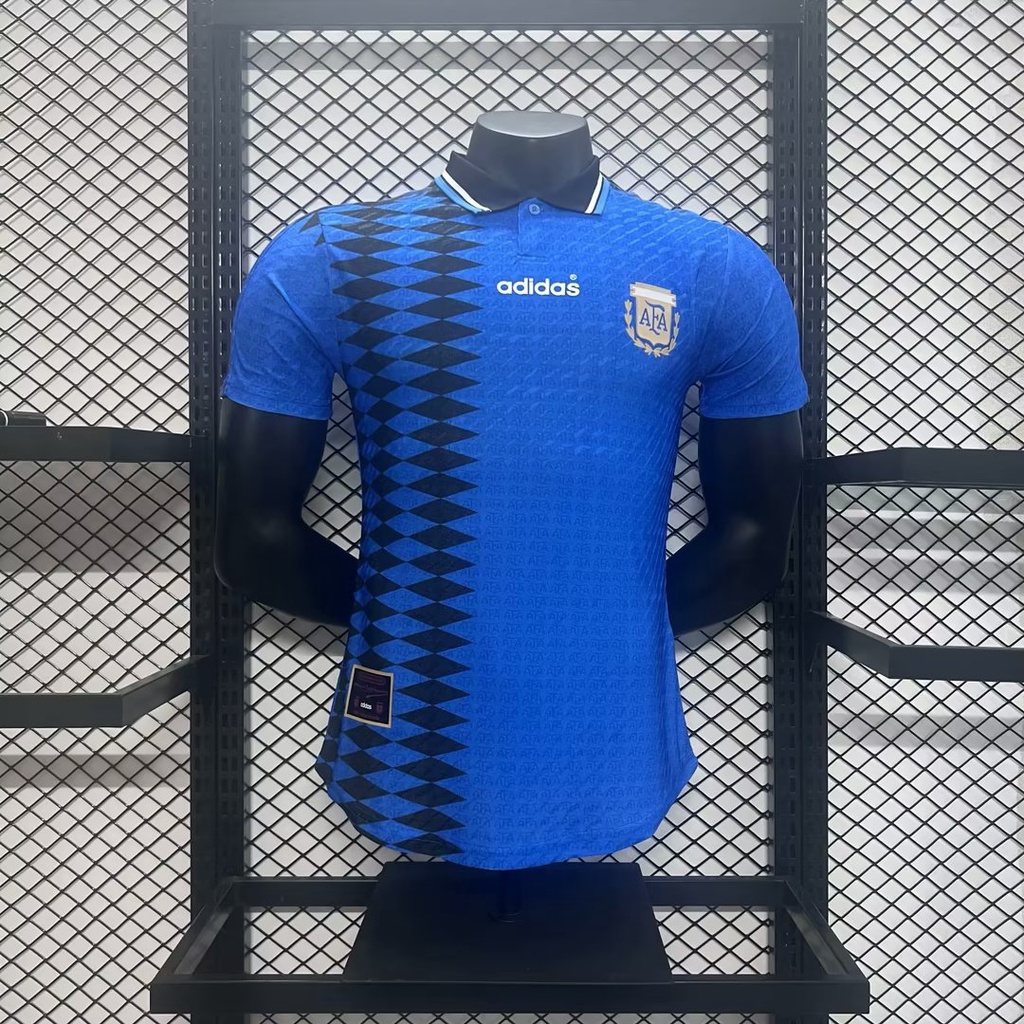 [Edição Jogador] 2324 Nova Argentina Retro Comemorativa Camisa Azul De Alta Qualidade De Futebol De Manga Curta Top Da Linha AAA + 10 Messi