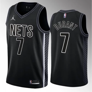[Prensado A Quente] 2023 NBA Brooklyn Nets Colete Preto De Basquetebol Jersey