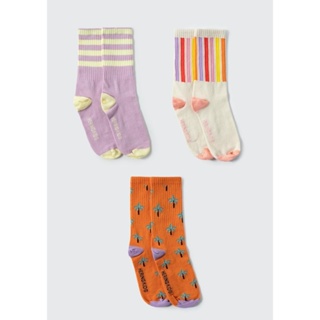 Kit Com 3 Pares De Meia Infantil Menina Cano Alto Estampada Hering Kids