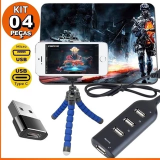 Kit Gamer Para Celular Completo Acessorios Top Mobilador Ff Pubg em Oferta na Shopee