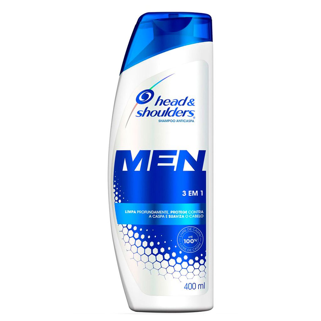 Shampoo Head & Shoulders 3 Em 1 Masculino 400ml