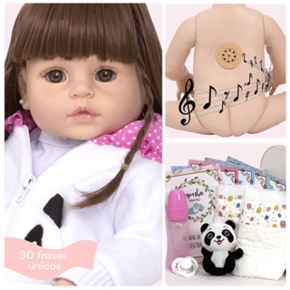 Bebê Boneca Reborn 46cm Super Realista Real Roupa Estilo Urso Panda Baby  Lol Promoção - Urso de Pelúcia Gigante Panda Loja Online - Oficial Curitiba