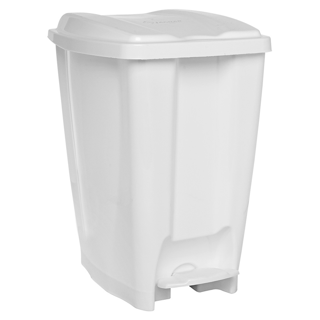 Lixeira 40 litros Branco com pedal 1793 Jaguar