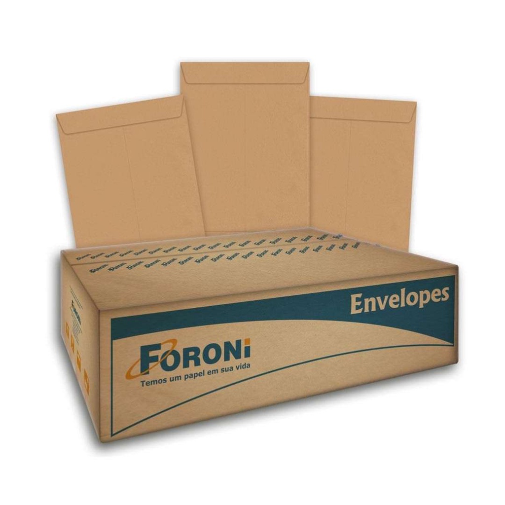 Envelope A5 Kraft 162x229 mm Foroni 50un 80g - Para Metade de uma folha A4.