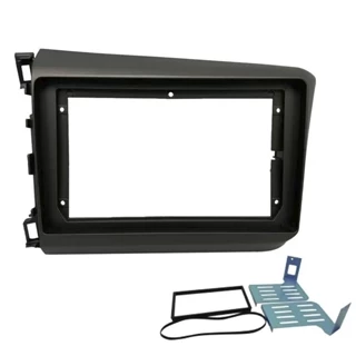 Moldura 9 Polegadas Padrão Chinês Com Adaptador 7 Polegadas Chinês Japonês Honda Civic 2012/2016 Grafite