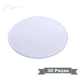 Base Redonda Acrílica 30 Peças Para Biscuit 7cm 3mm
