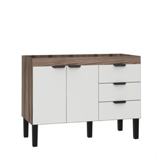 GABINETE MADEIRA FLAMINGO 1141MM TAMARINDO/BRANCO MONTADO (PIA 120)