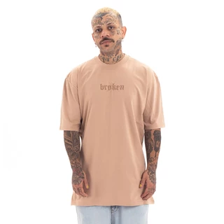 Camiseta Oversized Streetwear Estampada 100% Algodão Fio 30 Broken