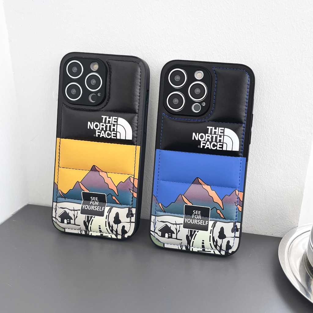 Capa Para iPhone 14 13 Pro 12 11 15 Max 14 Plus The Puffer North Black Soft Shockproof